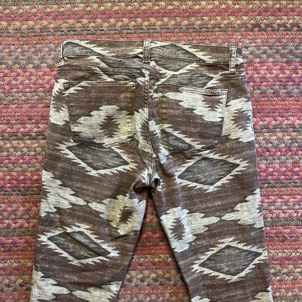 RALPH LAUREN WESTERN PRINT BROWN JEANS - Picture 4 of 5